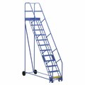 Vestil 156 H Steel Warehouse Ladder, 58 deg Perf, 12 Step, 21", 12 Steps LAD-12-21-P